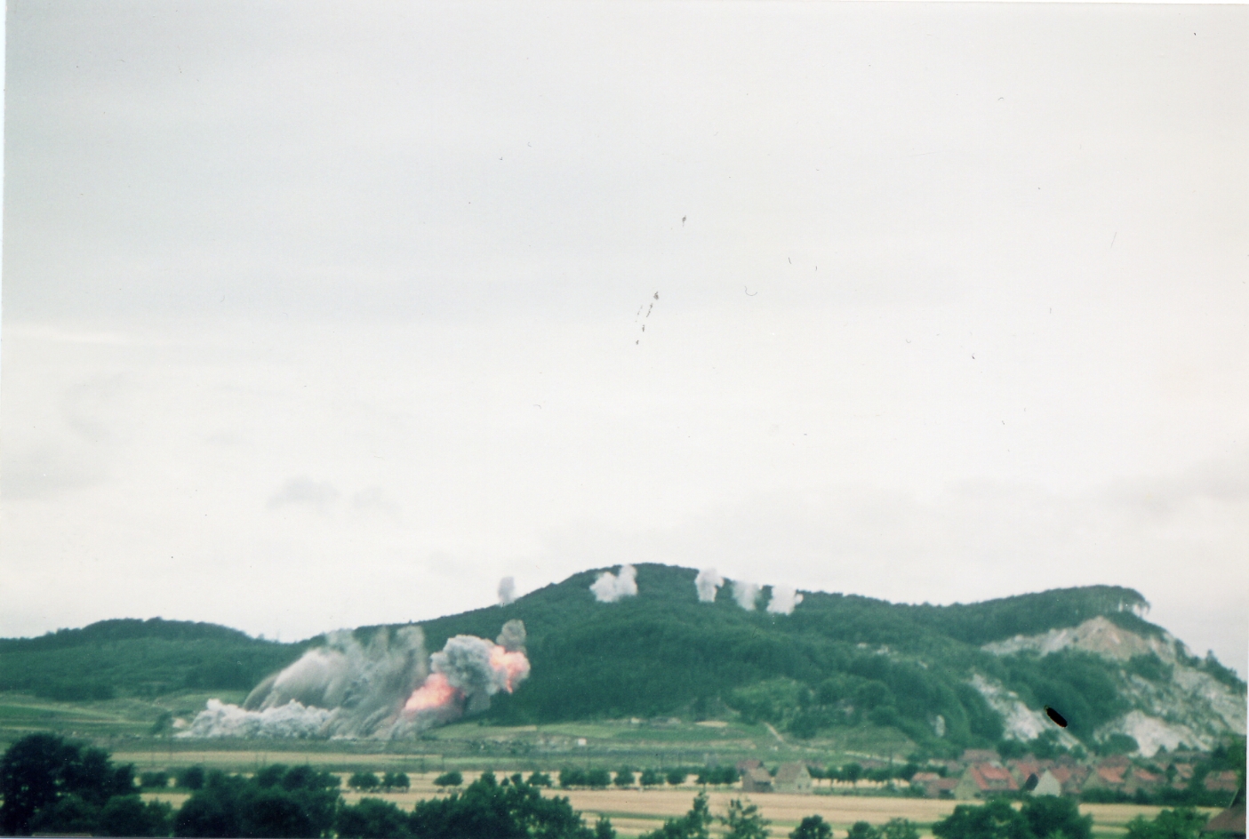 Blasting of the entrances to the tunnel in the Kohnstein by the Soviet military authorities