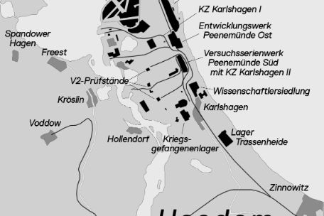 Map of Peenemünde and surroundings