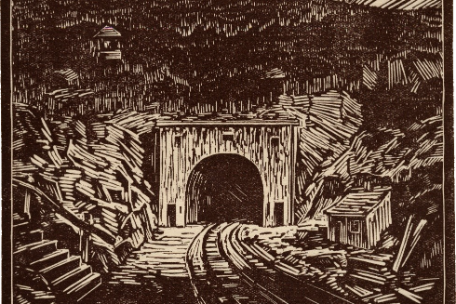 Entrance to a tunnel inside a hill